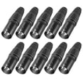 thumbnail image 4 of Conector de carga Neewer Micro Snake de 3 pines XLR, 20 piezas, aleación de zinc, 4 of 5
