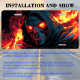thumbnail image 3 of 1 Pcs 2D Flat License Plate Covers & Frames, Skull in Flame For Decorative Front, Waterproof For Decoration Aluminum License Plate Covers & Frames Cover For Men Women, 12" X 6", 3 of 7