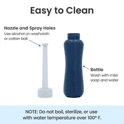 LUXE Bidet Portable Travel Bidet - 450-mL Capacity, Non-Slip, Ergonomic Bottle with Retractable Nozzle and High-Quality Storage Bag