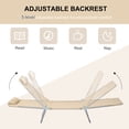 thumbnail image 4 of Outsunny Chaise Longue d'Extérieur, Chaise Pliante Inclinable, 2 Pcs, Brun, 4 of 10