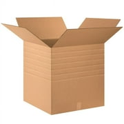 Office Depot® Brand Heavy-Duty Multi-Depth Corrugated Cartons, 20" x 20" x 20", Scored 18", 16", 14", Kraft, Pack Of 10