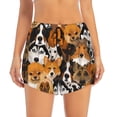 thumbnail image 2 of Goofa Dogs Different Breeds Printed Women 2 in 1 Running Shorts,Quick Dry Athletic Workout Shorts,High Waisted Athletic Shorts with Liner Pockets-Large, 2 of 9
