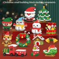 thumbnail image 4 of 2026 Christmas Building Block Decoration Set Mini Holiday Building Block Model Figurine DIY Decoration Ornaments Christmas Best Gift (Set of 4 Figurines), 4 of 8
