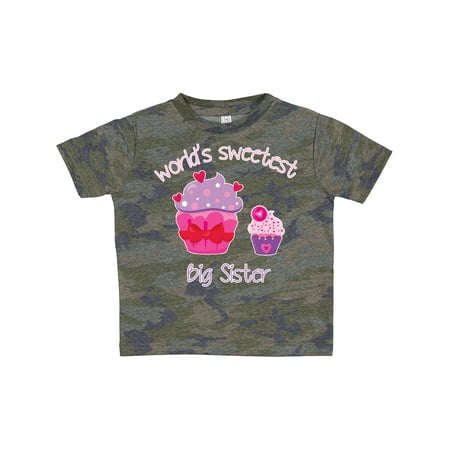 

Inktastic World s Sweetest Big Sister Gift Toddler Toddler Girl T-Shirt