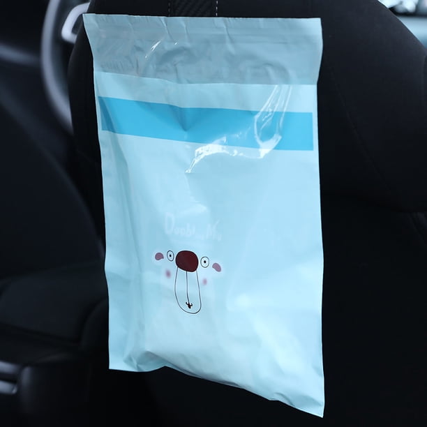 15 bolsas de basura portátiles para coche, desechables, a prueba de fugas, impermeables, autoadhesivas, para limpieza de vehículos y cocinas.