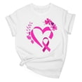 thumbnail image 2 of Busydd Breast Cancer T Shirts for Women Pink Ribbon Graphic Tees Cancer Awareness Cotton Tshirts Casual Comfy Round Neck Short Sleeve Summer Tops M, 2 of 3