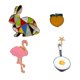 thumbnail image 2 of 4 Piezas de Broche Vintage pieza Alfileres de Dibujos Animados Alfileres de Botón Pin Decoración de jinwen Vintage broche lote, 2 of 8