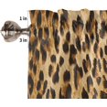 thumbnail image 3 of Rdsfhsp Leopard Valance Curtain Rod Pocket Window Short Curtain Wild Animal Fashion Sexy Leopard Pattern Washable Window Treatment for Living Room Bedroom Kitchen Home Decor 54x18 Inch, 3 of 5