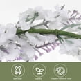 thumbnail image 4 of Flower Headband Simulation Lavender Flower Garland Clothes Accessory for Beach Vacation(White), 4 of 8
