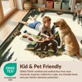 thumbnail image 4 of Design&I 5'x7' Washable Area Rug Sleek Flatweave Pet Friendly & Non-Slip Cabin Wildlife Sunset Forest Woodland Bathroom Medieval Print for Small Living Room, Bedroom, 4 of 7