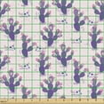 thumbnail image 2 of Cactus Upholstery Fabric by the Yard, Continuous Pattern Cacti with Flowers and Animal Skulls in Wild Desert, Decorative Fabric for DIY and Home Accents, Rose and Blue Violet by Ambesonne, 2 of 5
