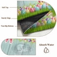 thumbnail image 2 of Happy Easter Area Rug 6x9 Washable Rug Non Slip Cute Rabbit Ears Eggs Grass Wooden Grain Large Area Rug Soft Stainresistant Indoor Floor Carpet for Living Room Bedroom Home Office Dining Room Nursery, 2 of 7