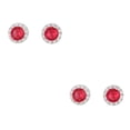 thumbnail image 2 of Qarigey 1 par de pasadores de oreja para mujer, exquisitos reemplazos fáciles de combinar, aretes de fiesta para niñas a la moda, ornamento Rosa roja 2piezas, 2 of 6