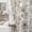 Black-white Base, variant on Farmhouse Floral Linen Shower Curtain, Vintage Grey Pattern Rustic Shower Curtains for Bathroom, Tan Taupe,Gray,72x72