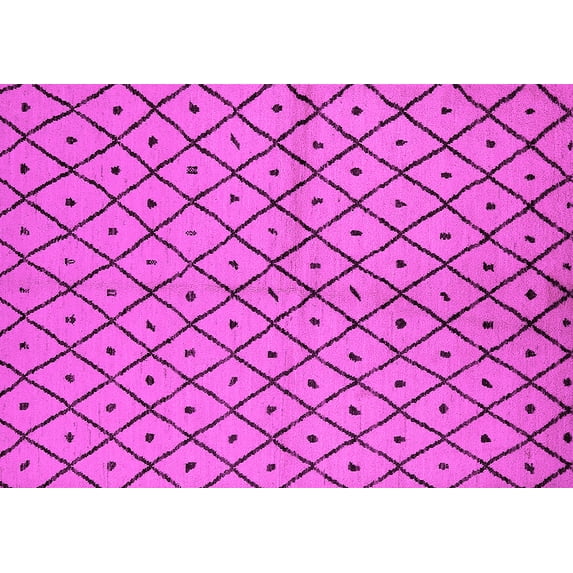 Ahgly Company Indoor Rectangle Solid Pink Modern Area Rugs, 2' x 3'