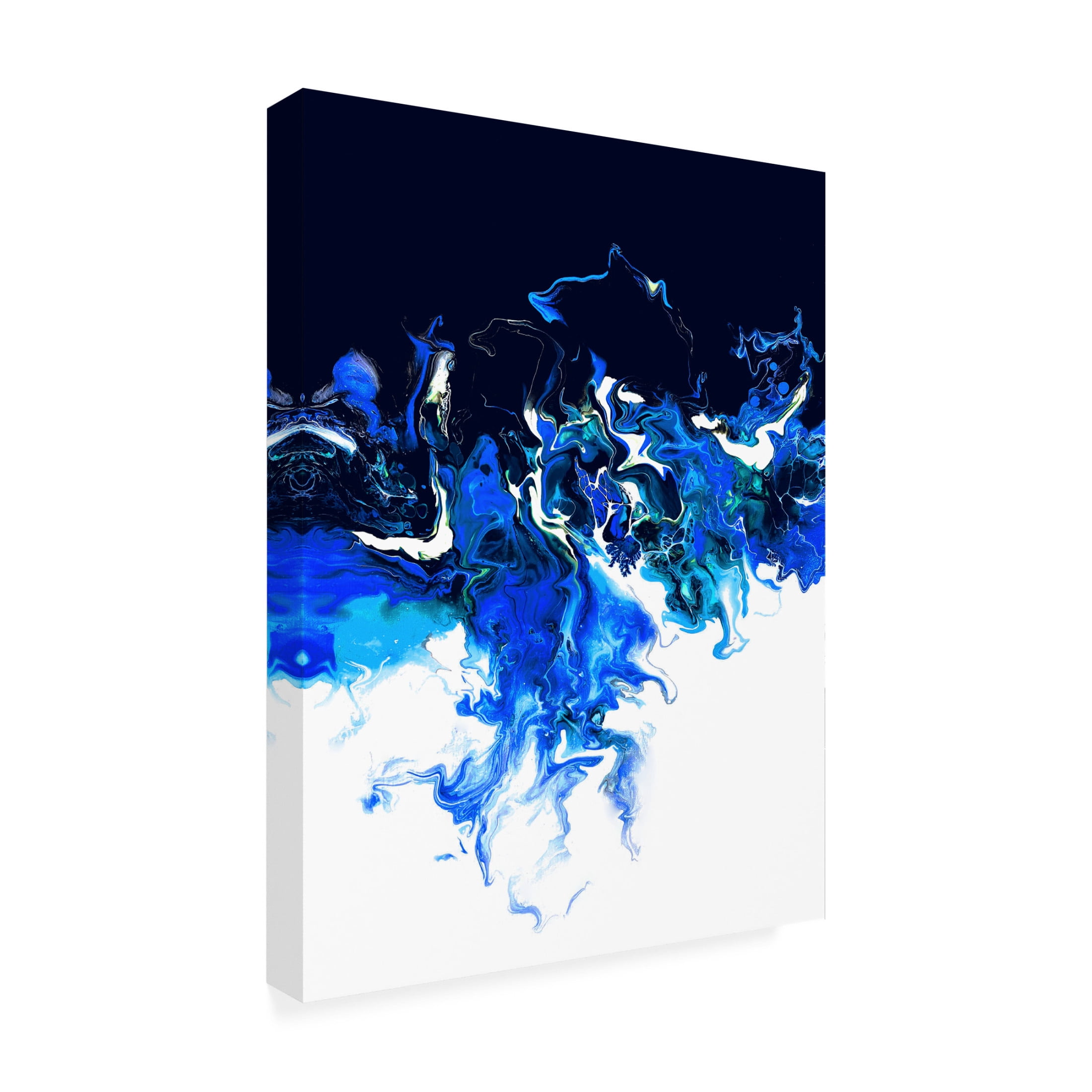 Trademark Fine Art Alyson Storms  Blue Colorful Wave Canvas Wall Art