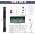 thumbnail image 7 of HOTROSE Electric Engraving Pen with 37 Bits, USB Rechargeable Cordless Engraving Machine, Portable DIY Rotary Engraver for Jewelry Wood Glass Stone Carving (Black), 7 of 7