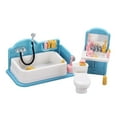 thumbnail image 2 of Juego de baño para casa de muñecas, accesorios, adornos para regalos de cumpleaños, decoraciones para casa de muñecas, incluye Mini lavabo, bañera,, 2 of 8