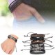 thumbnail image 5 of Pulsera de cuero trenzado ajustable LHCER exquisita y liviana resistente al desgaste, 5 of 8