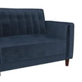 DHP Pin Tufted Transitional Futon, Blue Velvet