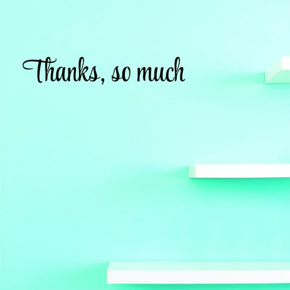 Custom Decals Thanks, So Much Wall Art Size: 8 X 30 Inches Color: Black