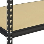 Muscle Rack 48W x 18D x 72H, 5-Tier Steel Shelving, 4,000 lbs. Total Capacity; Black