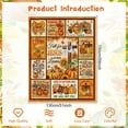 thumbnail image 2 of Fall Christian Throw Blanket Gifts Pumpkin Religious Blanket Autumn Leaves Flannel Blankets Thanksgiving Fall Jesus He Never Leaves Gift for Women Men Church Home Bed Couch Sofa 60 x 50 inch, 2 of 6