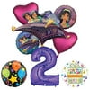 Aladdin 2nd Birthday Party Supplies Princess Jasmine Balloon Bouquet Decorations - Purple Number 2