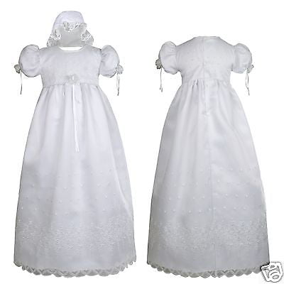 BABY Toddler GIRL CHRISTENING BAPTISM Church DRESS Gown SIZE 0 1 2 3 4 0-30M 