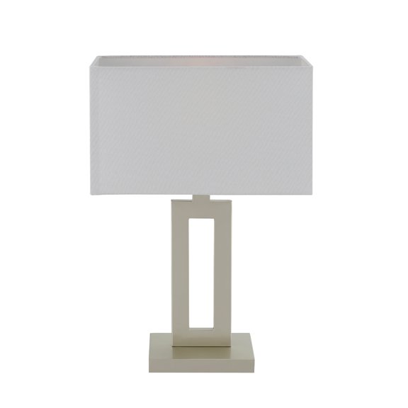 Globe Electric D'Alessio 20" Soft Gold Finish Table Lamp with White Linen Shade, 67402