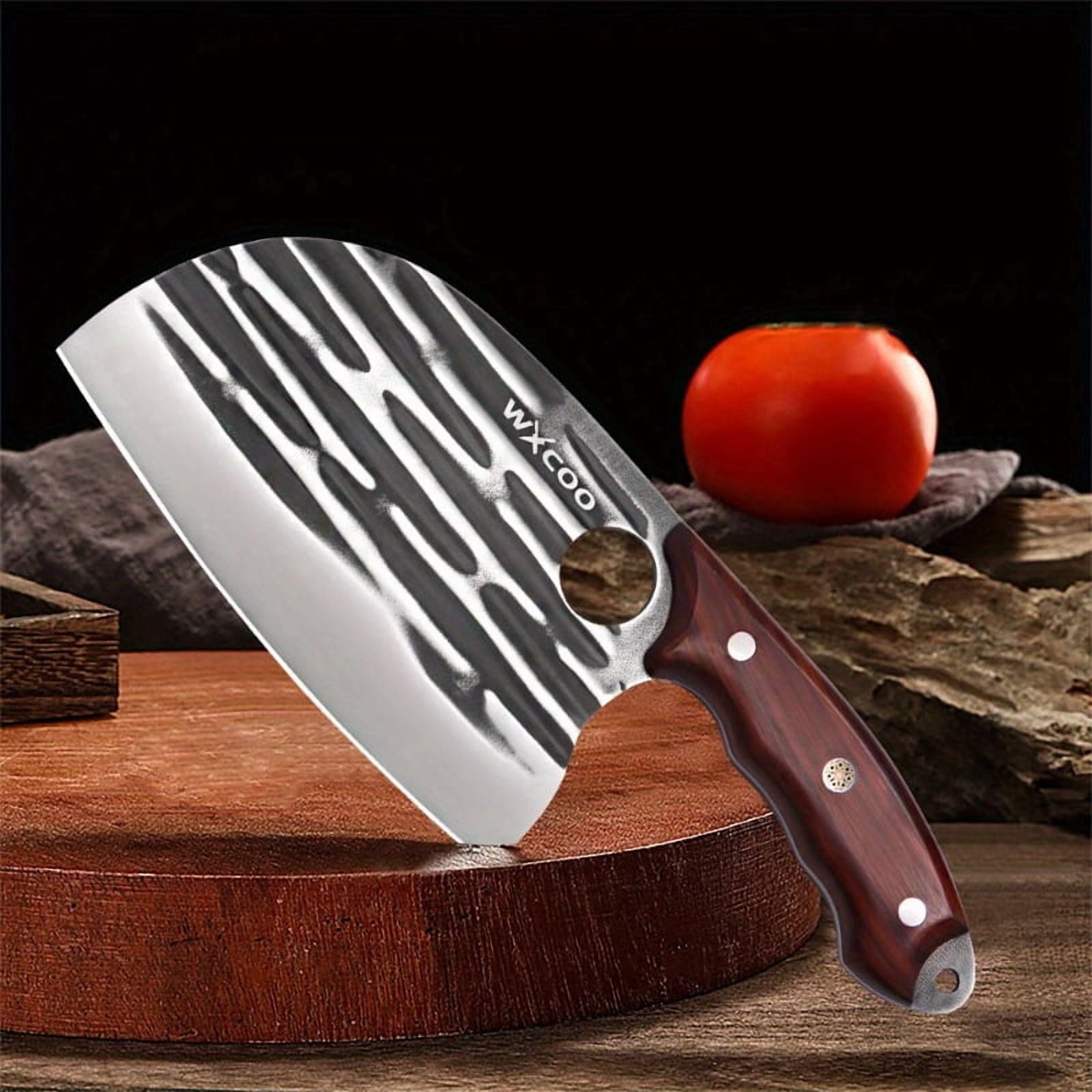 1/3PCS High Carbon Steel Boning Knife with Knife Sheath Handmade Forged Knife Utility Knife Sharp Edge for Cooking Kitchen Chef Fruit Vegetable Fish Meat Peeler Barbecue Multipurpose Chef Knife