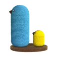 thumbnail image 1 of Poste Rascador Para Gatos, Diseño De Pollito, Poste Rascador Para Gatos Sisal Con 2 Postes De Altura Diferentes, Juguete Interactivo Para Gatos, Regalo Para Gatitos Methold PT002251-00, 1 of 6