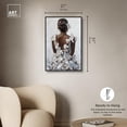 thumbnail image 5 of Her Ivory Blossom Dress Canvas Inspiring Women Protraits by Art Remedy, Black Frame, 20" x 30", 5 of 7