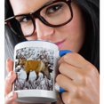 thumbnail image 2 of 3drose, Red Fox in Winter, Churchill Wildlife Area, Churchill, Mb, Canada., 11oz Two-tone Blue Mug, 2 of 6