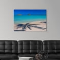thumbnail image 3 of Great Big Canvas "Hawaii, Oahu, Lanikai Beach, Palm Shadows On White Sand"  by Dana Edmunds Teal Silver   Wrapped Canvas Print Wall Artwork, 3 of 7