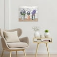 thumbnail image 4 of Purple Lavender Canvas Wall Art Inspirational Quote and Farmhouse Floral Wall Art for Living Room,Vintage Planks Print Wall Decor Painting Framed Ready to Hang for Bathroom Bedroom, 16X12 Inches, 4 of 5