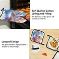thumbnail image 4 of Mumbai City Skyline 5 Pcs Kitchen Set Heat Resistant Oven Mitts and Non-Slip Pot Holders with Adjustable Cooking Apron, 4 of 6