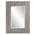 thumbnail image 2 of Tyler Dillon Gray Washed Rectangular Wall Mirror with Wooden Chevron Frame - 30 x 40" x 1.1/2"", 2 of 8
