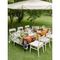 thumbnail image 3 of Outdoor Tablecloth with Umbrella Hole and Zipper, St. Patrick's Day Rectangle Table Cloth 60x84 Inch Waterproof Tablecloth, Green Lucky Shamrocks Harp Beer Retro Rustic Picnic Table Cover for Patio, 3 of 7