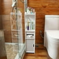 thumbnail image 2 of PVC Foam Board Storage Cabinet with 2 Shelves and Drawer, White, 2 of 5