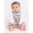 thumbnail image 4 of Character Infant Baby Holiday Take Me Home, Bib, Long-Sleeve Bodysuit, and Pants Outfit Set, 3-Piece Sizes Newborn-12 Months, 4 of 7