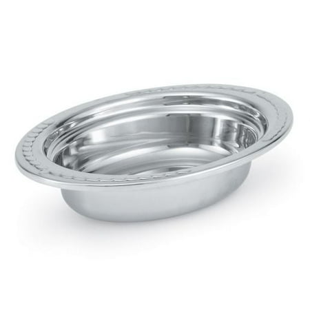 

Vollrath 8230210 Miramar 2 Qt. Decorative Stainless Steel Oval Food Pan - 2 1/2 Deep Each