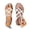 White, variant on Women's Wide Width Flat Sandals, Flip Flop Casual Strapy Sandals on Summer Beach Shoes for Women.