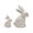 White Wooden(set of 2), variant on Wooden Antique White 3D Bunny Rabbit Figurines for Spring Easter Decor Gift Set of 2