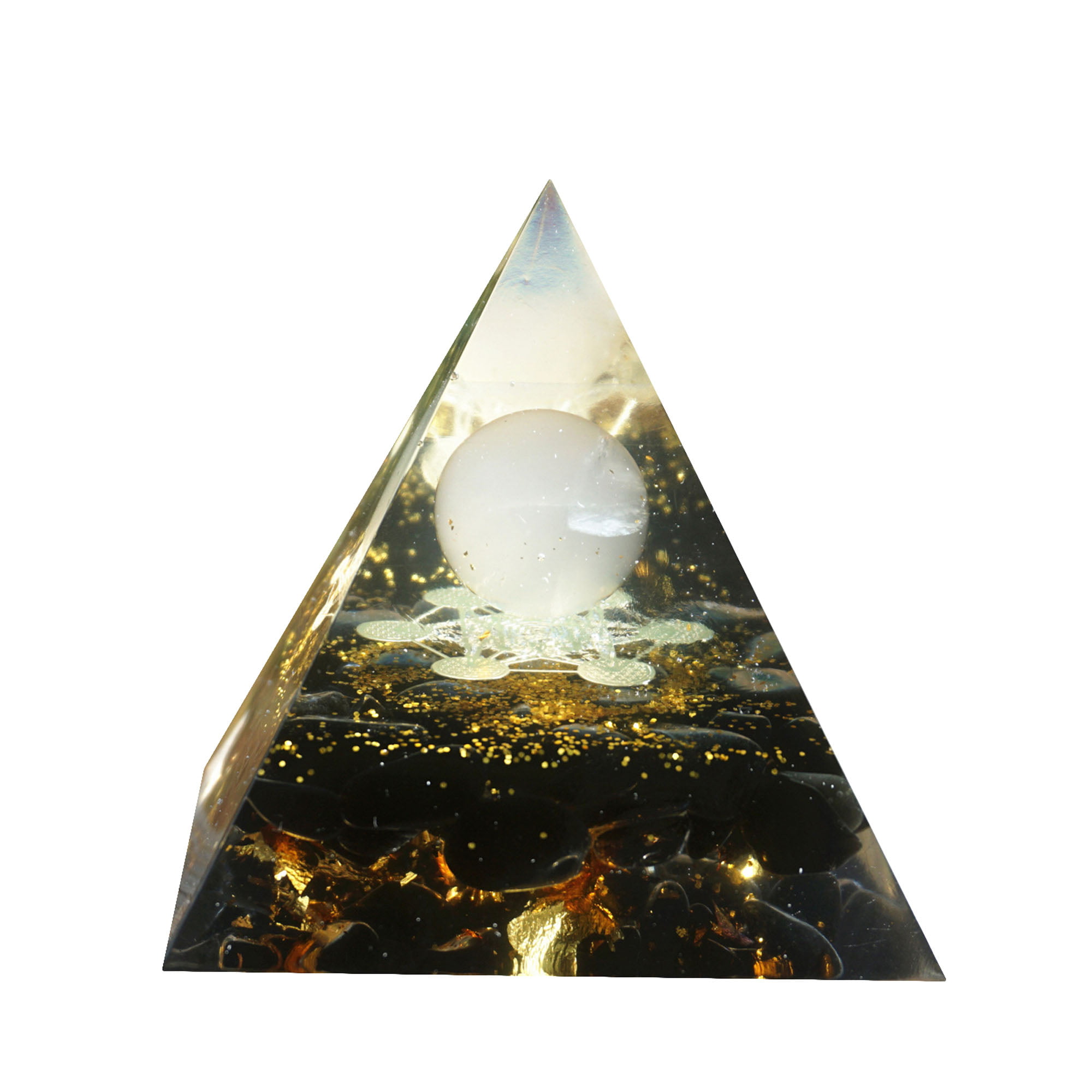 Sunisery Crystal Orgone Reiki Pyramid Kit / Includes 4 Crystal Quartz  Energy Points / Emf Protection Meditation Yoga Energy Generator -  Walmart.com