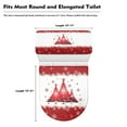 thumbnail image 4 of HELLHERO Christmas Tree Toilet Lid Seat Cover Set, Reusable Polyester Fabric Toilet Seat Covers, 17"x21", 4 of 4