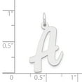 thumbnail image 4 of 14k White Gold Large Script Letter A Initial Charm Pendant, 4 of 4