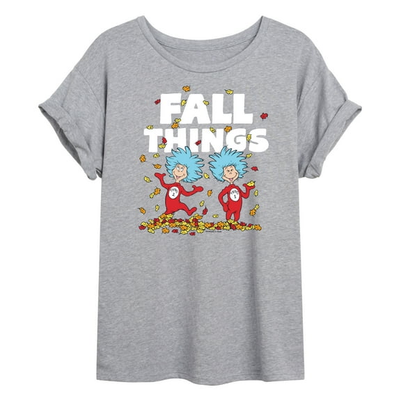Dr. Seuss - Fall Things - Juniors Ideal Flowy Muscle T-Shirt