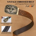 thumbnail image 6 of SUOSDEY Men's Ratchet Belt for Women Leather Cowboy Belt with Automatic Western Buckle Trim to Fit with Gift Box, 6 of 7