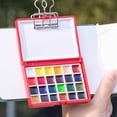 thumbnail image 6 of MOMOJIA 24 Color Solid Watercolor Paint Box Portable Travel Watercolor Painting Set For Artist Beginner Outdoor Sketching, 6 of 8